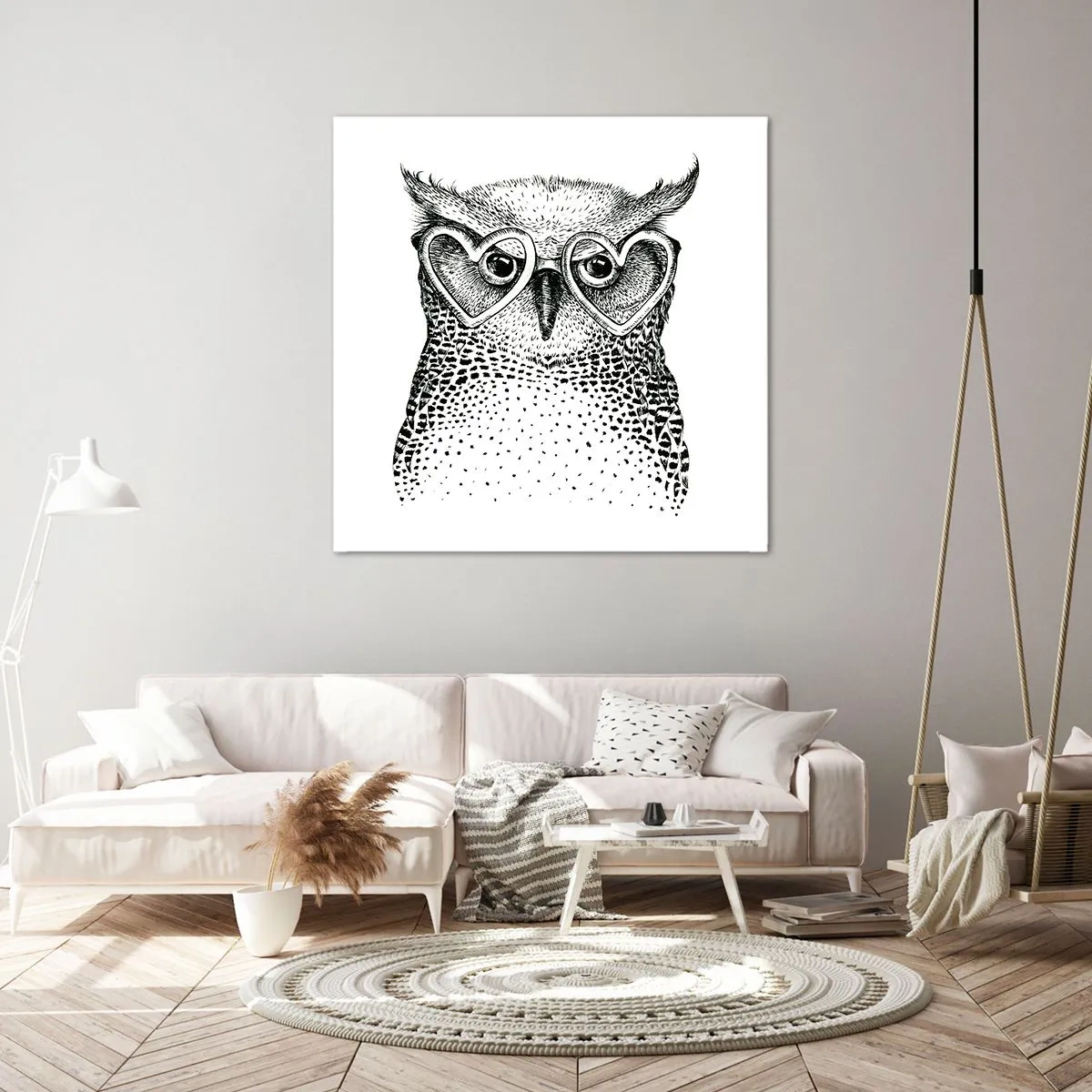 Cuadro sobre lienzo - Impresión de Imagen - Con sabiduría y amor - 70x70 cm