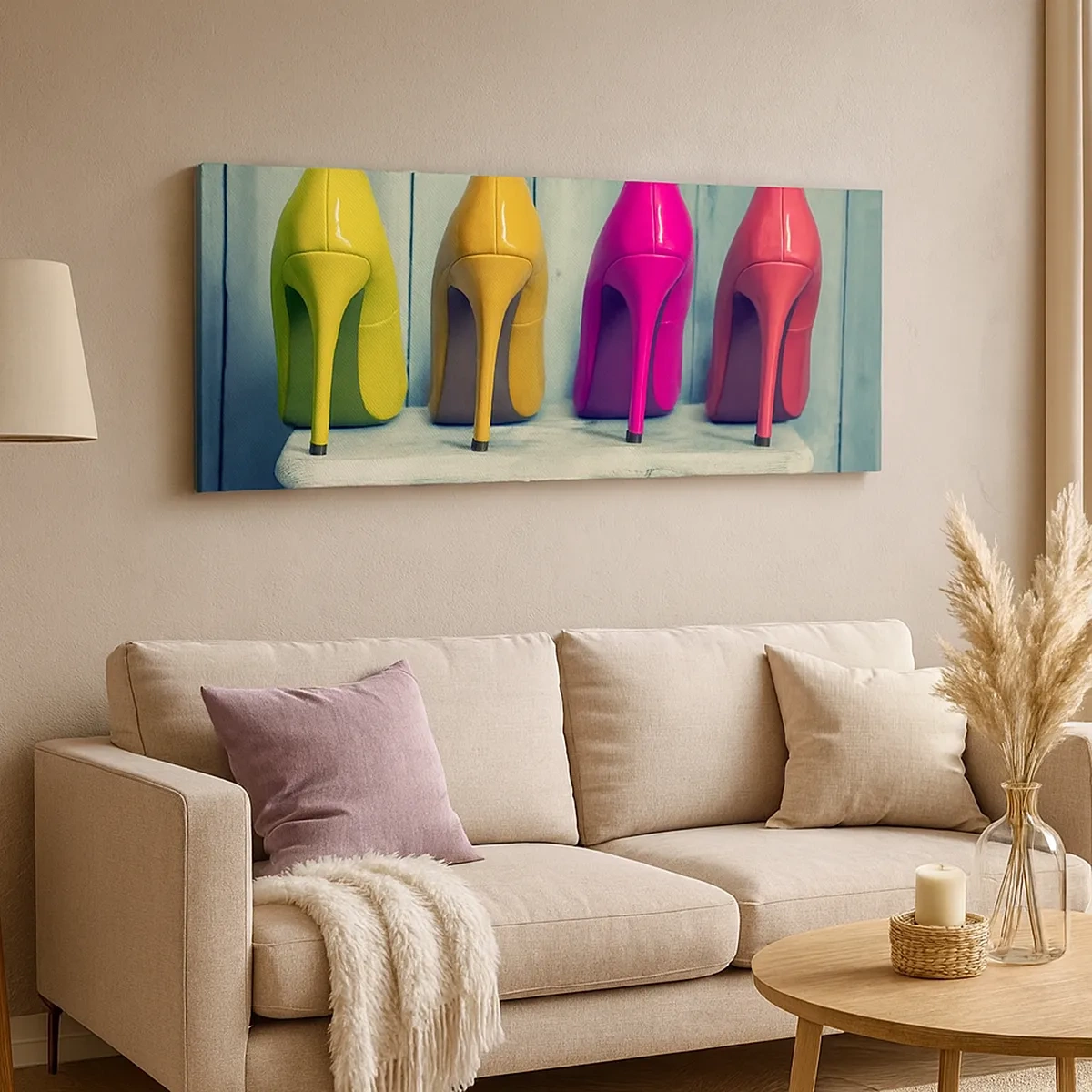 Cuadro sobre lienzo - Impresión de Imagen - Caminando sobre un arco iris - 30x30 cm