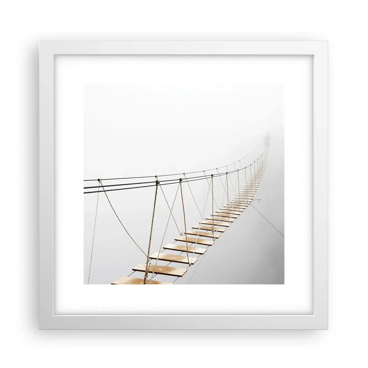 Póster en marco blanco - ¿Adónde le llevará? - 30x30 cm