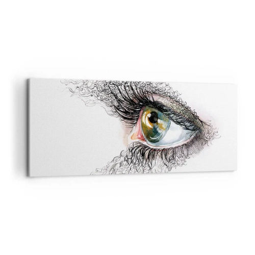 Cuadro sobre lienzo - Impresión de Imagen - Mira directamente a tu alma - 100x40 cm