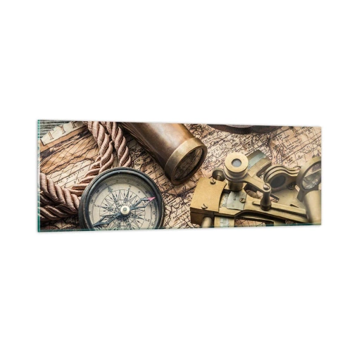 Cuadro sobre vidrio - Impresiones sobre Vidrio - Establecer un rumbo - 90x30 cm