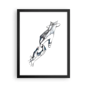 Póster en marco negro - Un buen gesto - 30x40 cm
