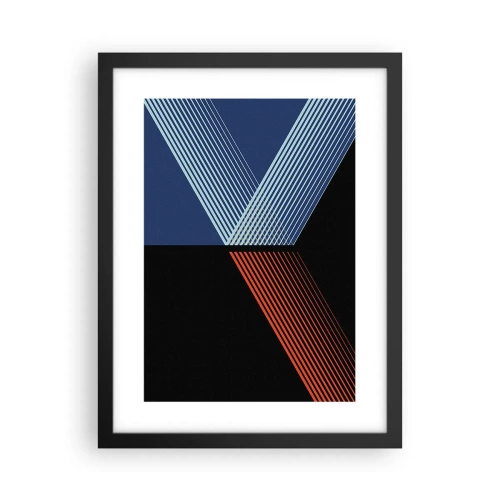 Póster en marco negro - La rectitud - 30x40 cm