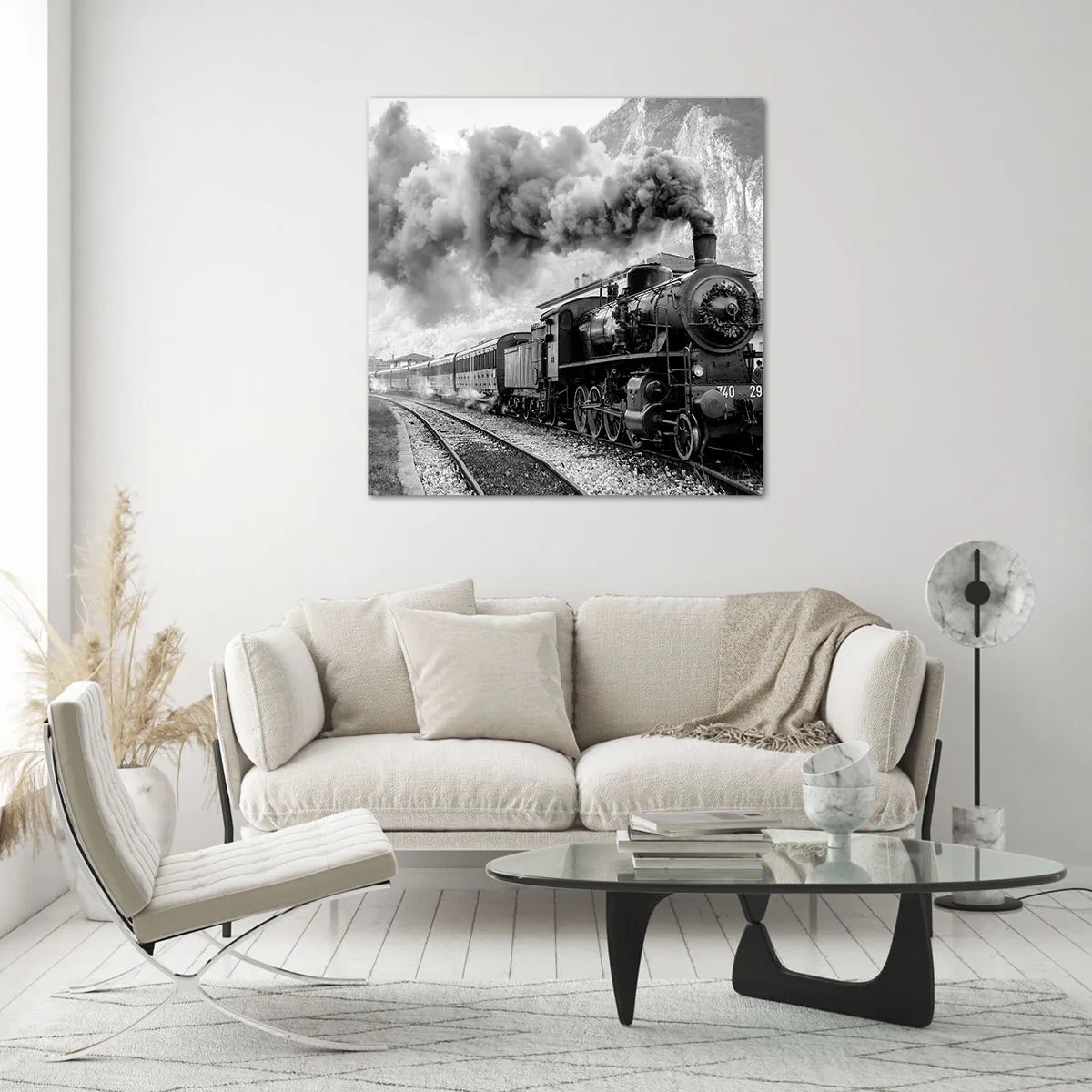 Cuadro sobre vidrio - Impresiones sobre Vidrio - Rumbo a la estación... - 40x40 cm