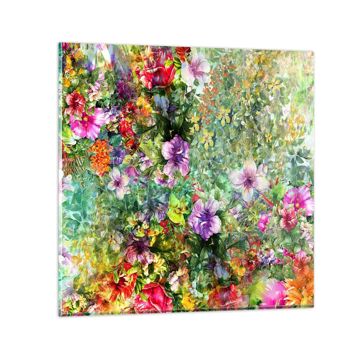 Cuadro sobre vidrio - Impresiones sobre Vidrio - En flores a la perdición - 70x70 cm