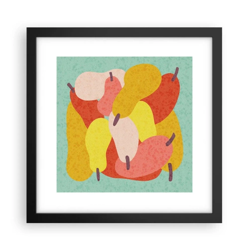 Póster en marco negro - Saborear el sol del verano - 30x30 cm