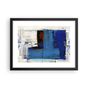 Póster en marco negro - El secreto del azul - 40x30 cm