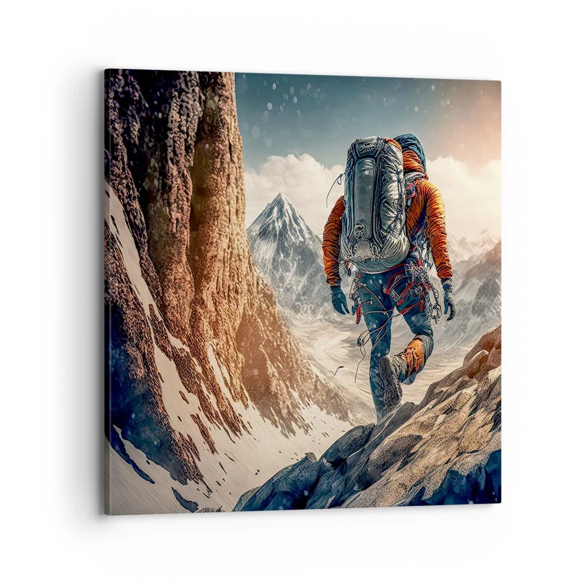 Cuadro sobre lienzo - Impresión de Imagen - Guerrero solitario - 70x70 cm