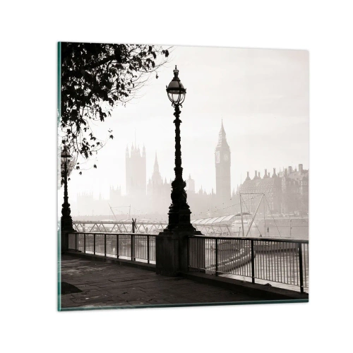 Cuadro sobre vidrio - Impresiones sobre Vidrio - La mañana de Londres - 30x30 cm