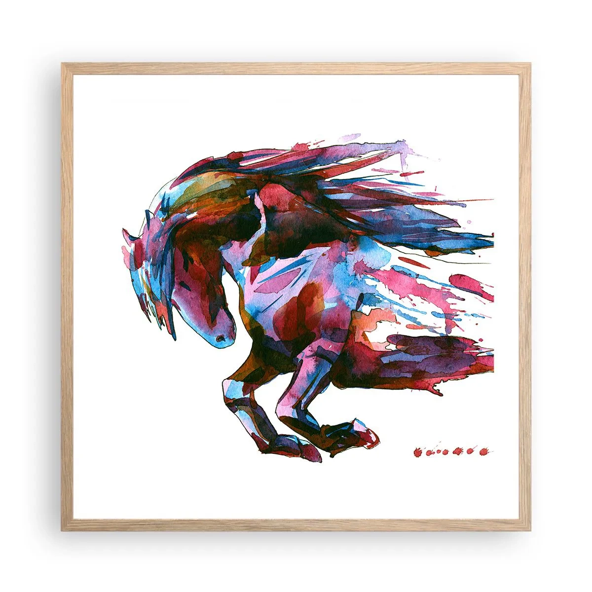 Póster en marco roble claro - En éxtasis - 60x60 cm