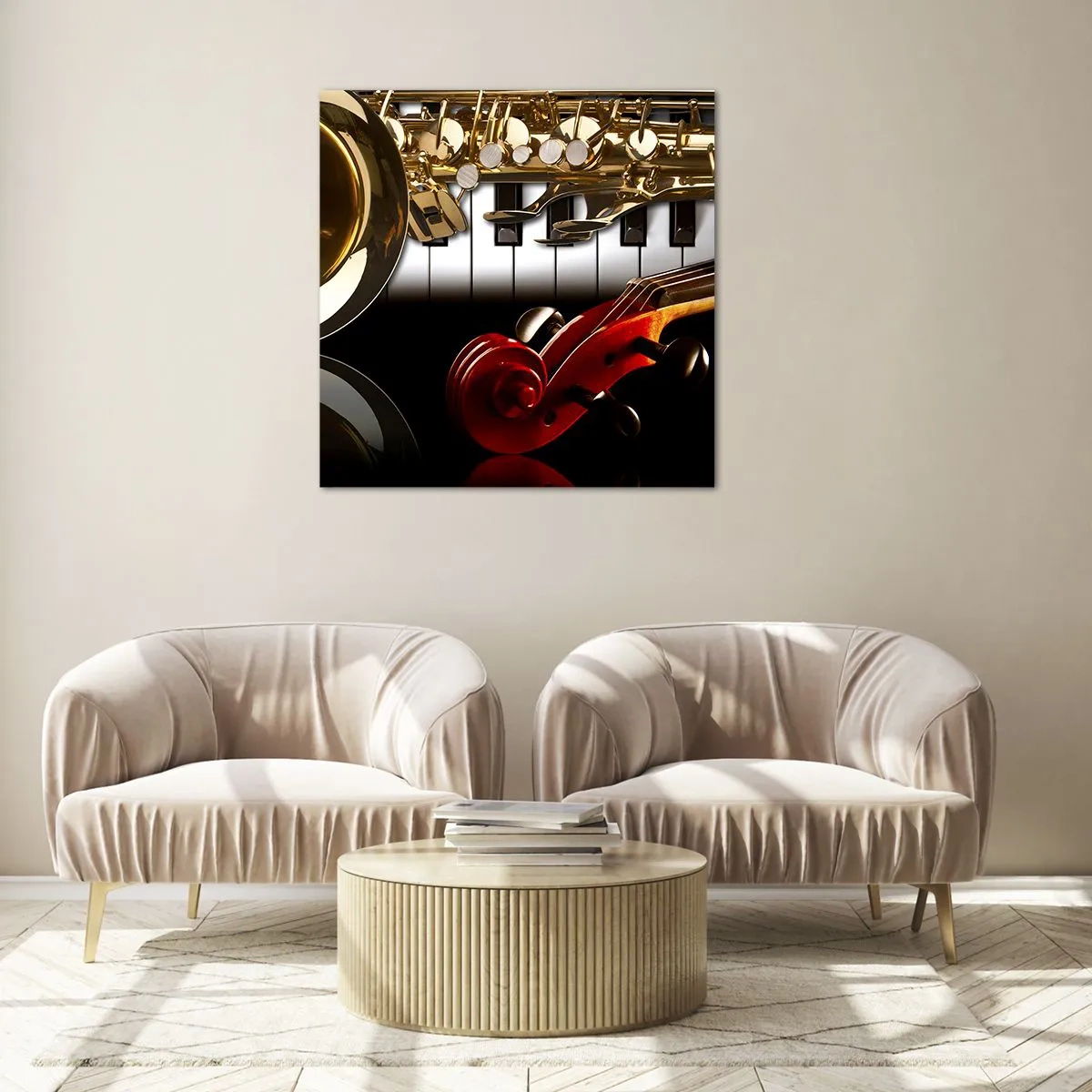 Cuadro sobre vidrio - Impresiones sobre Vidrio - Chapa, madera y marfil - 30x30 cm