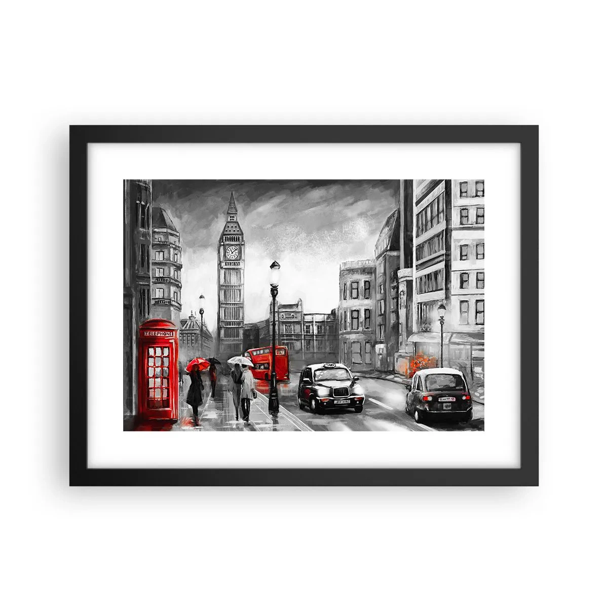 Póster en marco negro - No tan gris como la pintan - 40x30 cm