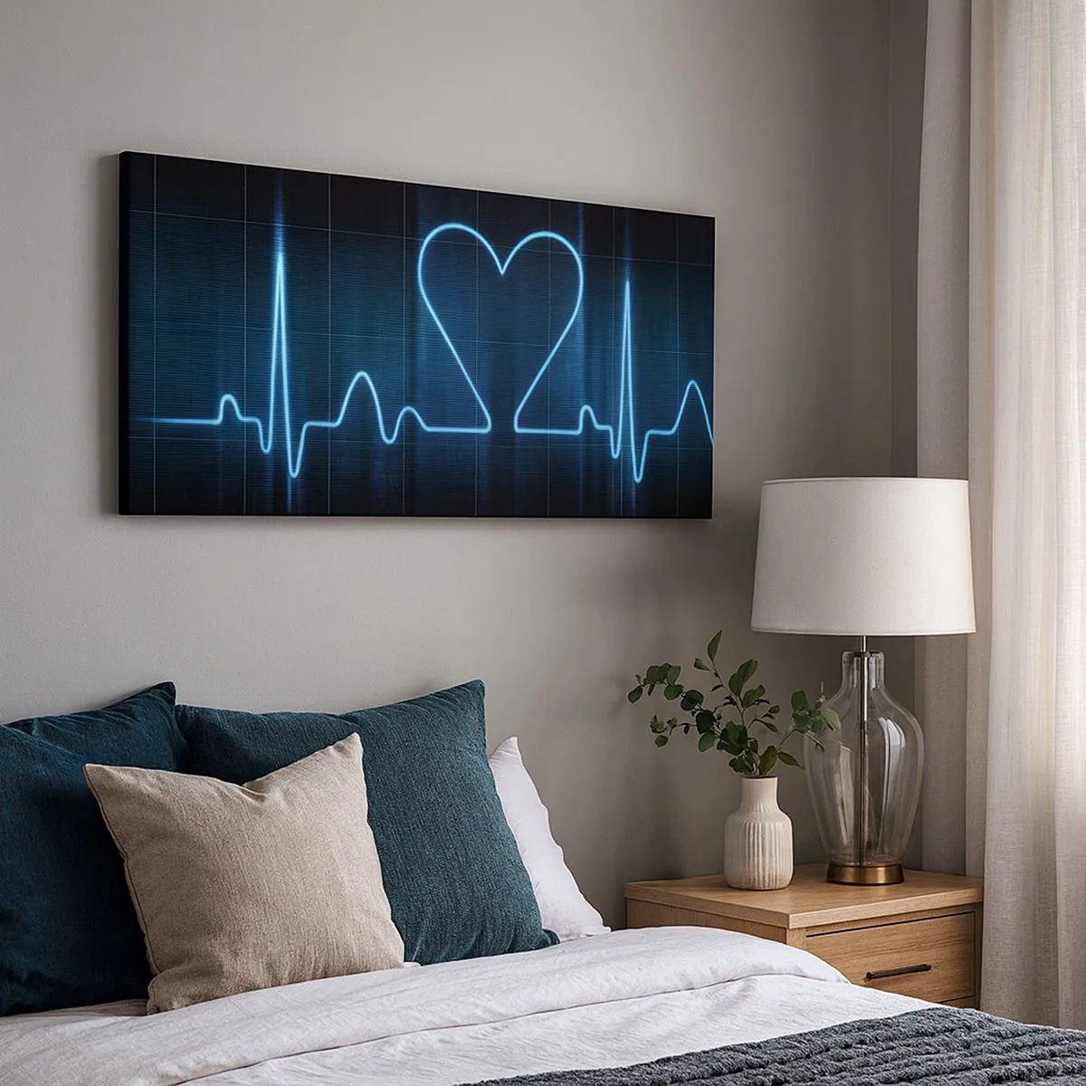 Cuadro sobre lienzo - Impresión de Imagen - El ritmo del corazón - 100x40 cm