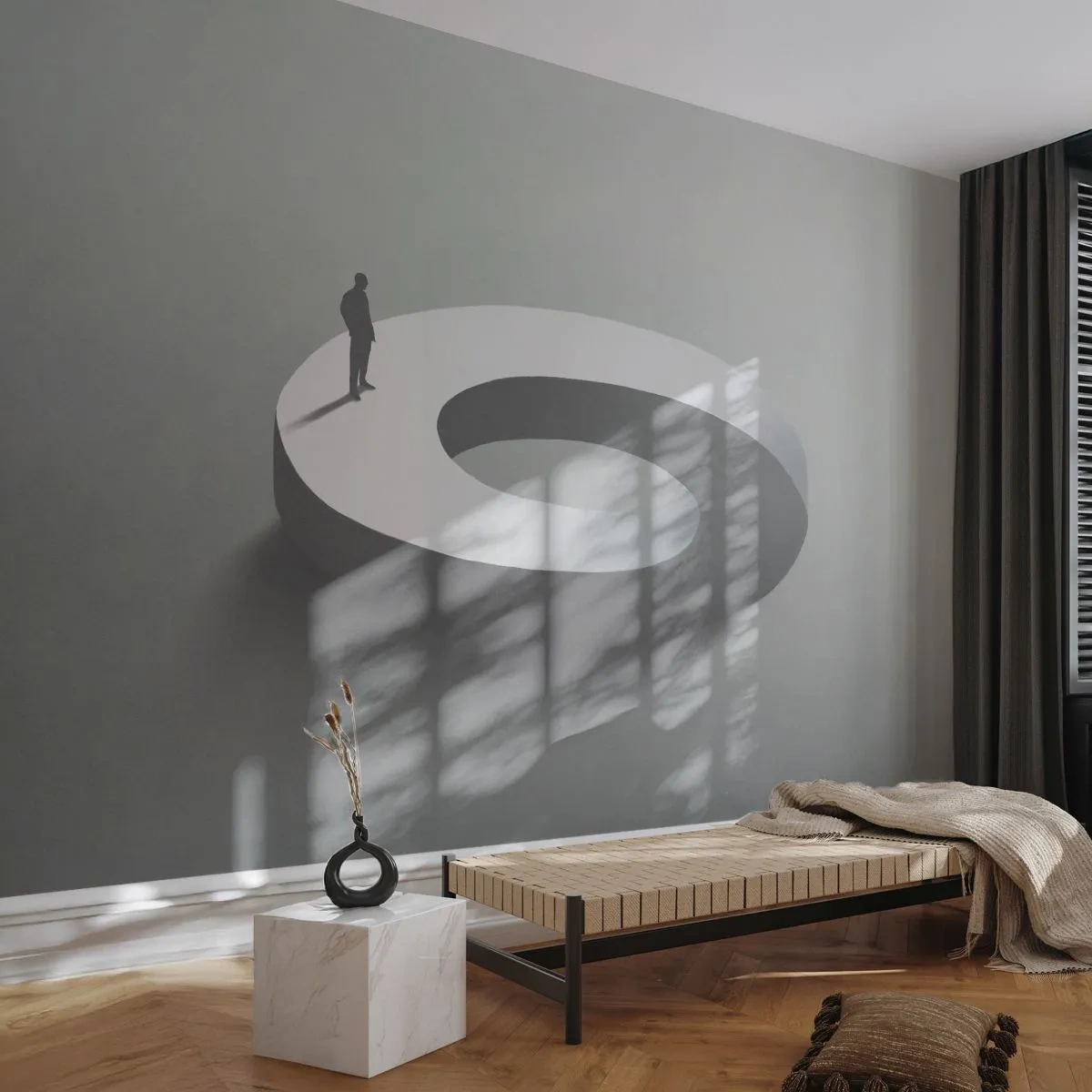 Fotomural Autadhesivo Deluxe Sticker - Ser sabio no es una labor sencilla - Hombre, 3D, Empresario - 350x256 cm