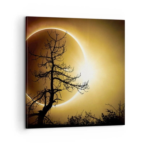 Cuadro sobre lienzo - Impresión de Imagen - Eclipse total - 60x60 cm