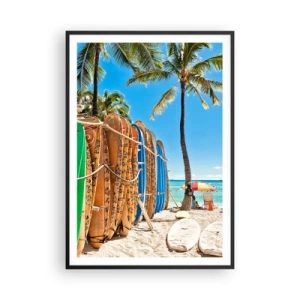 Póster en marco negro - Diversión soleada - 70x100 cm