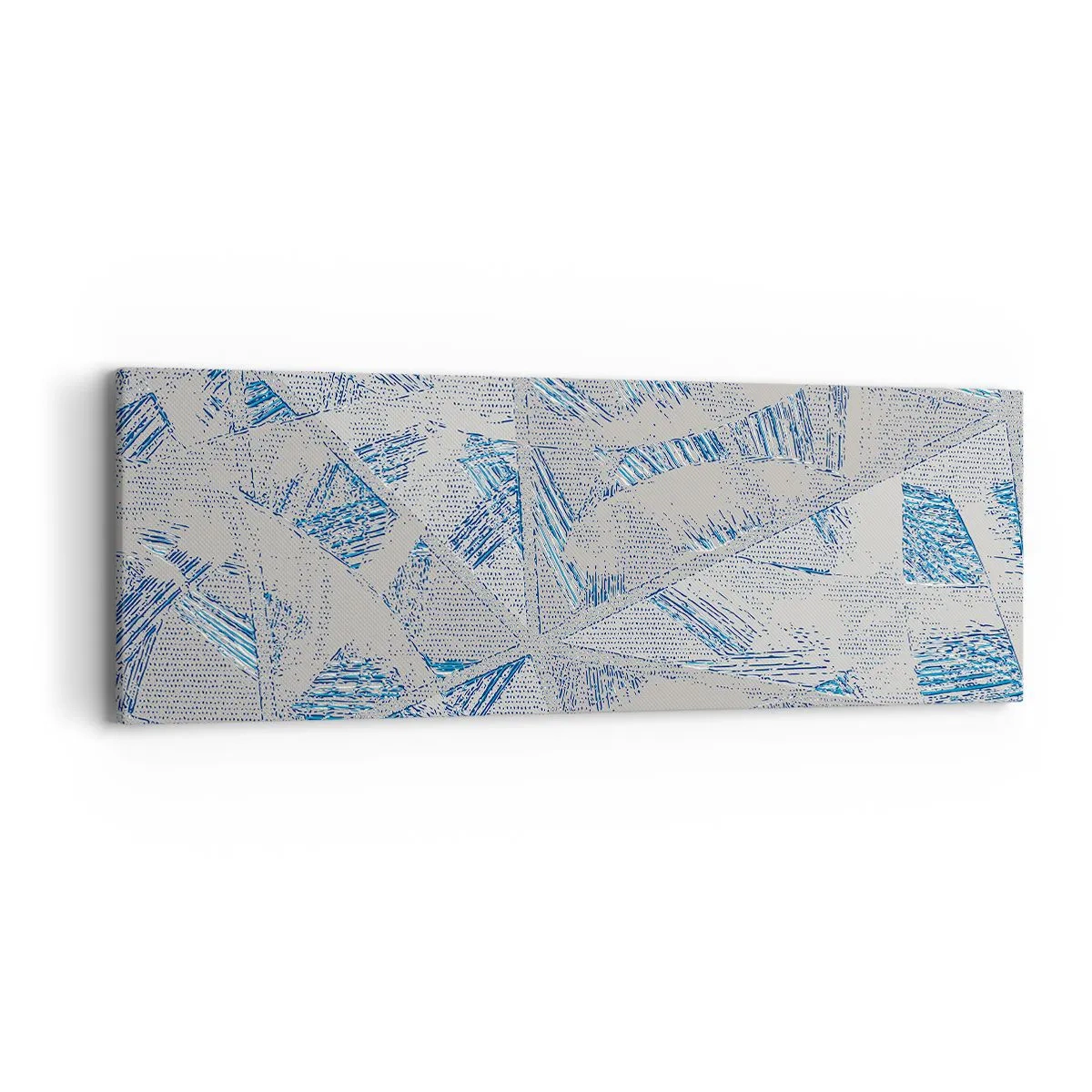 Cuadro sobre lienzo - Impresión de Imagen - En un laberinto gris azulado - 90x30 cm