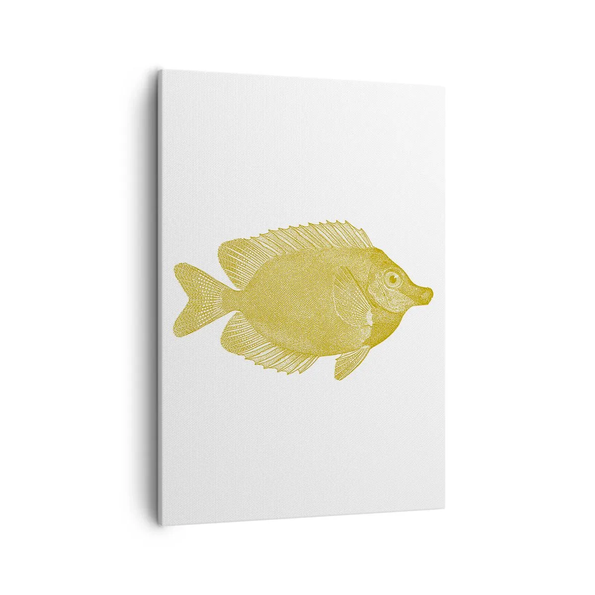 Cuadro sobre lienzo - Impresión de Imagen - Pez dorado vintage sobre un fondo claro - 50x70cm - No recuerdo quién eras - Decoración de pared moderna para salón y dormitorio ARTTOR