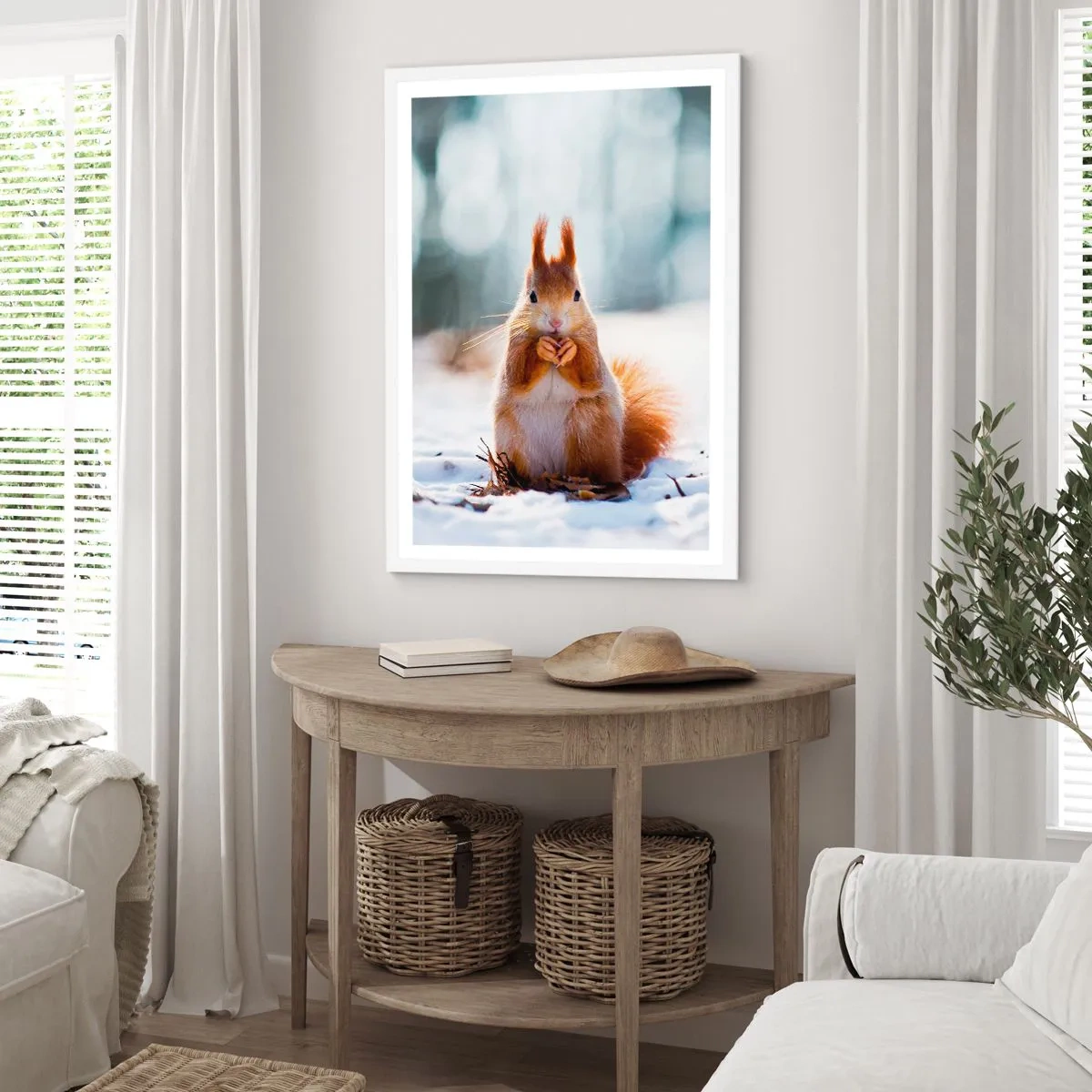 Póster en marco blanco - ¿Qué estás mirando? - 61x91 cm