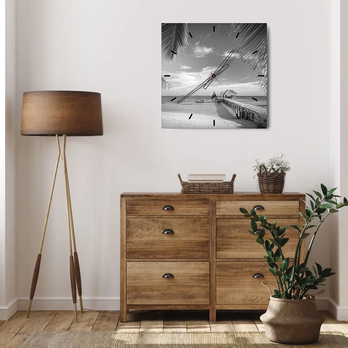 Reloj de pared - Reloj de vidrio - ¿Un recuerdo o un sueño? - 30x30 cm