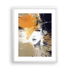 Póster en marco blanco - Y se convierte en luz - 40x50 cm