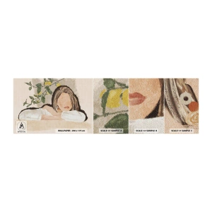 Muestra De Fotomural Standard Eco - La belleza del sur - Mujer, limones, Minimalismo - 100x30 cm