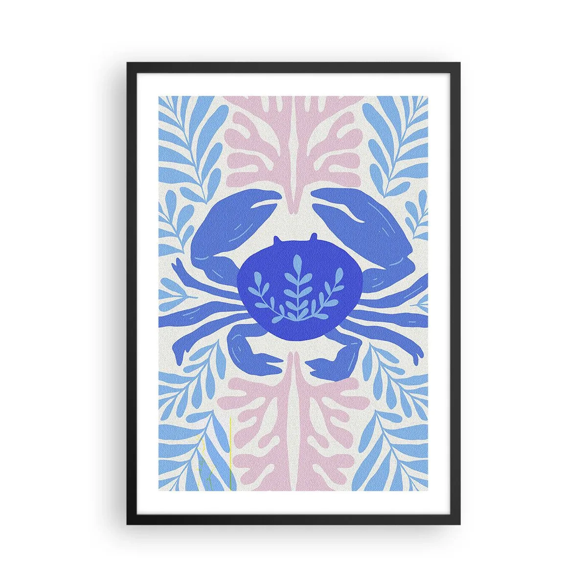 Póster en marco negro - Como una flor de mar - 50x70 cm