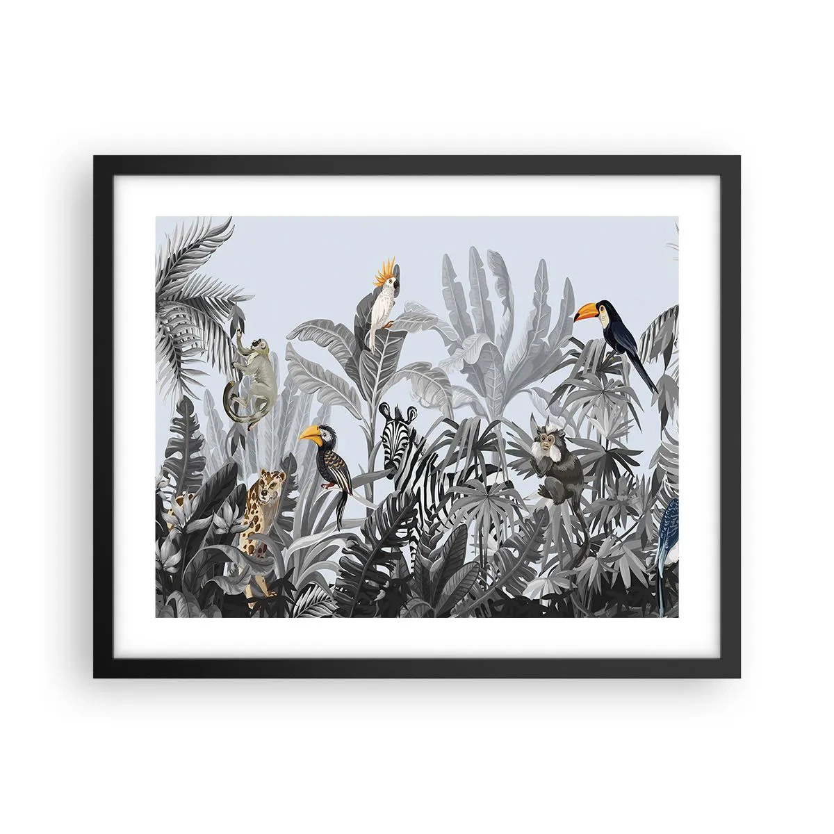 Póster en marco negro - Un cuento de hadas africano - 50x40 cm