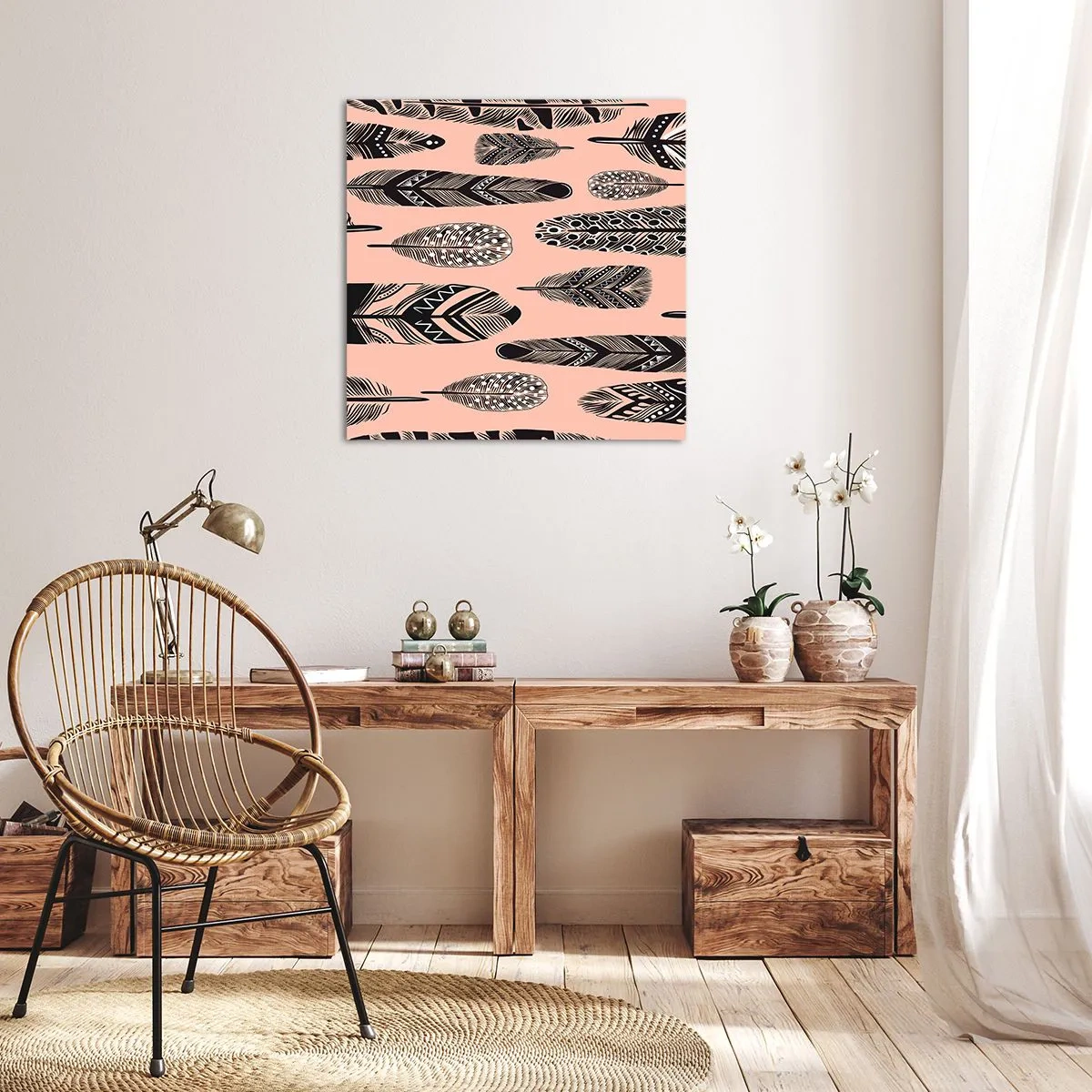 Cuadro sobre lienzo - Impresión de Imagen - Una colección india - 60x60 cm