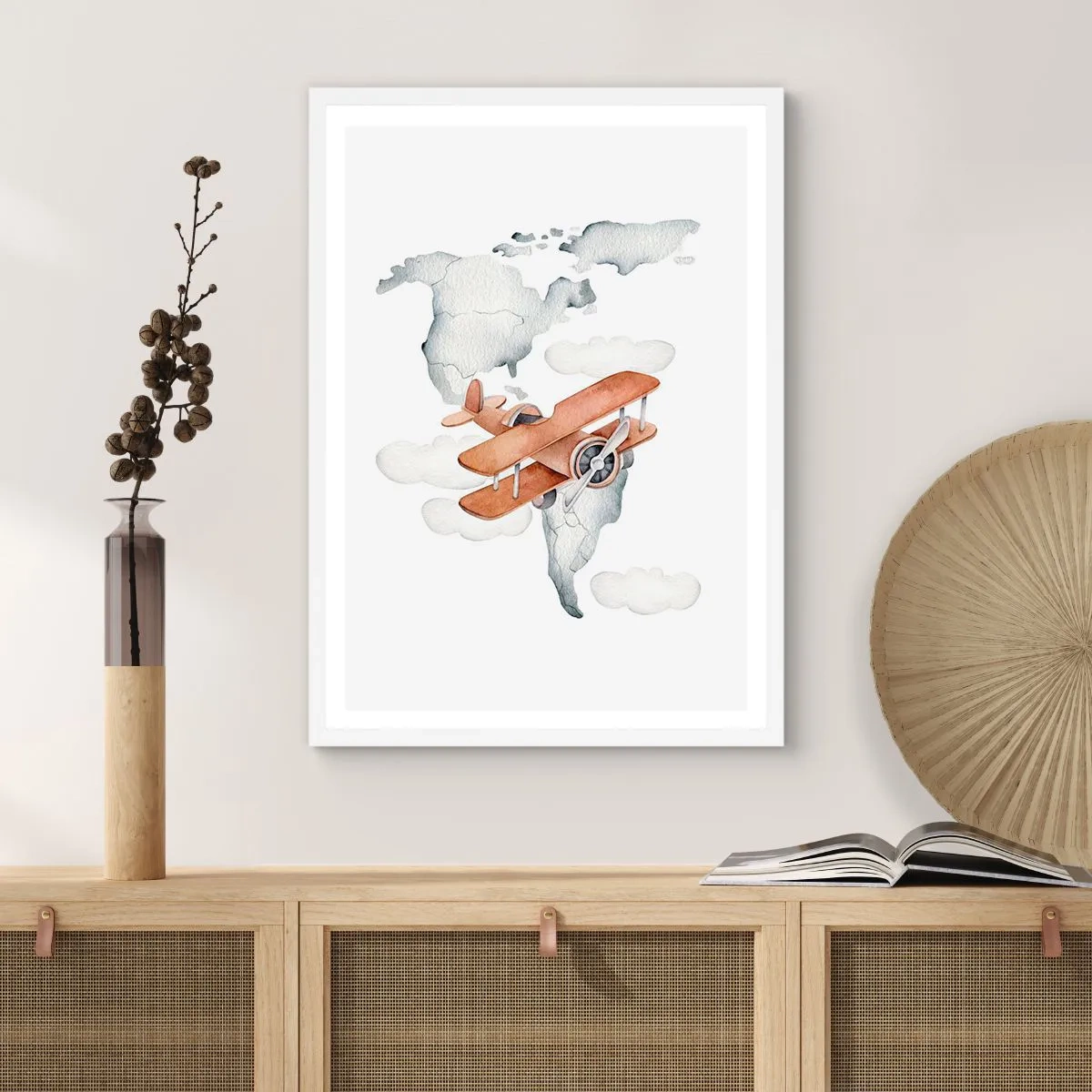 Póster en marco blanco - Con espíritu pionero - 40x50 cm