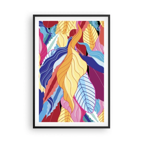 Póster en marco negro - Desorden colorido - 61x91 cm