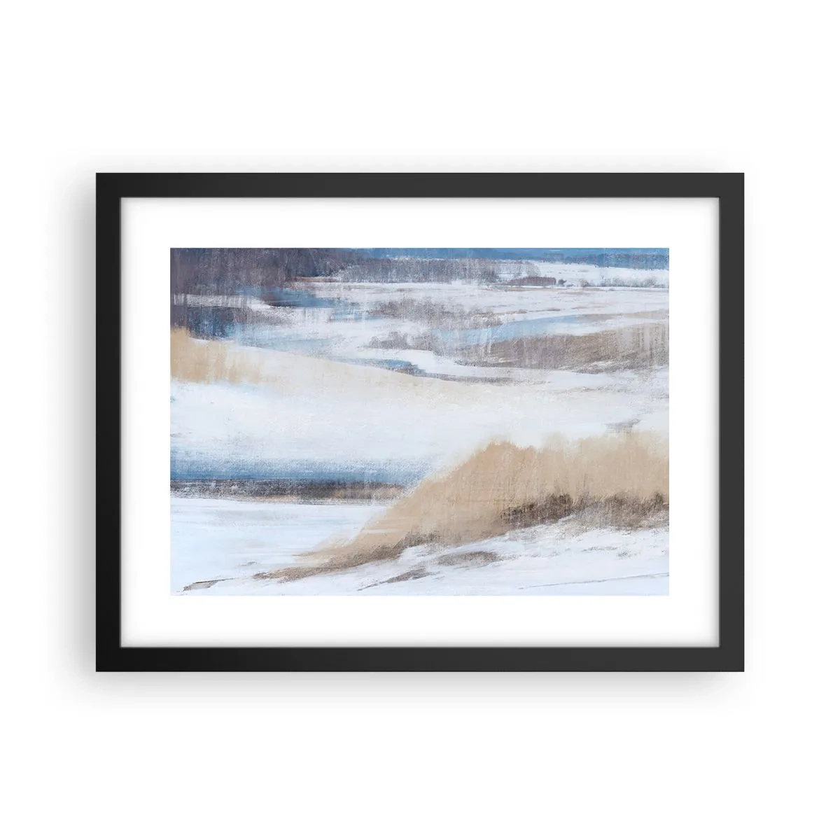 Póster en marco negro - Composición invernal - 40x30 cm