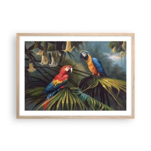 Póster en marco roble claro - Romanticismo en los trópicos - 70x50 cm