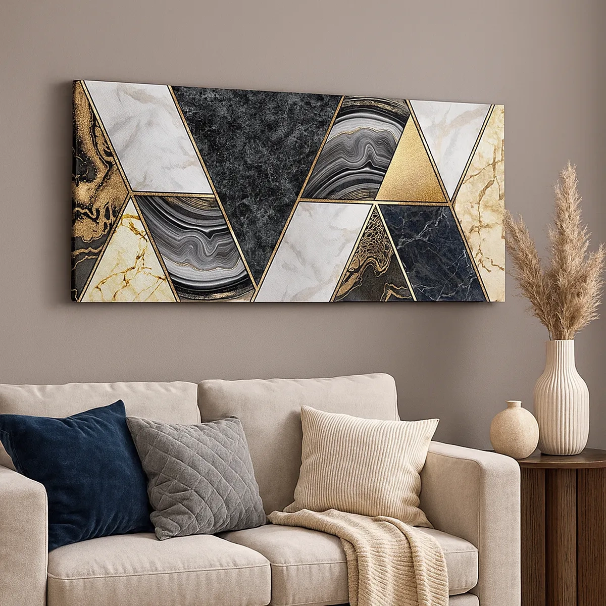 Cuadro sobre lienzo - Impresión de Imagen - Collage de piedras - 30x30 cm