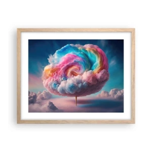 Póster en marco roble claro - El sueño de un parque de atracciones - 50x40 cm