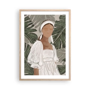 Póster en marco roble claro - Retrato exótico - 50x70 cm