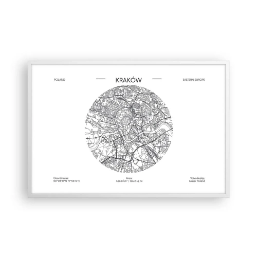 Póster en marco blanco - Anatomía de Cracovia - 91x61 cm