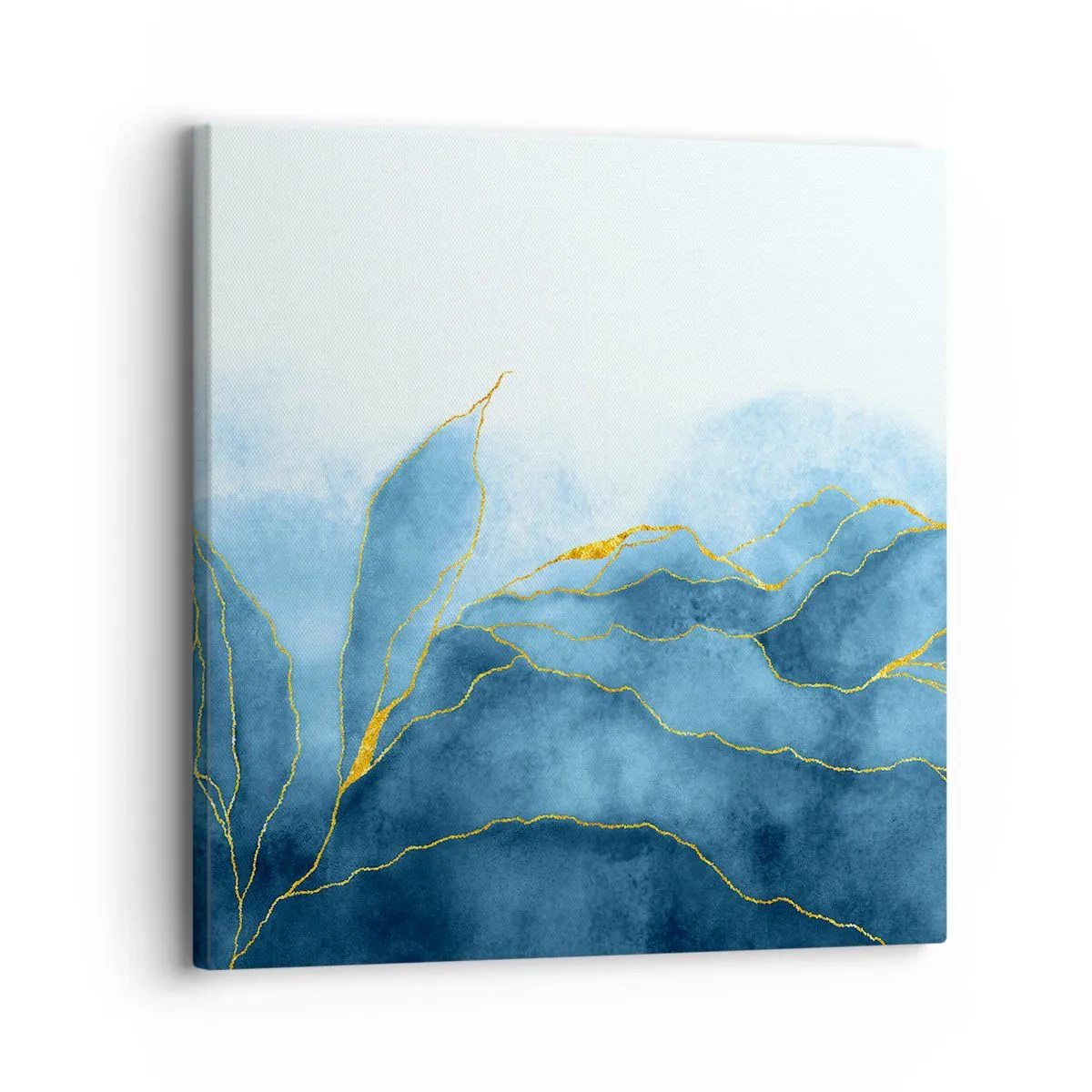 Cuadro sobre lienzo - Impresión de Imagen - Oro y azul - 30x30 cm