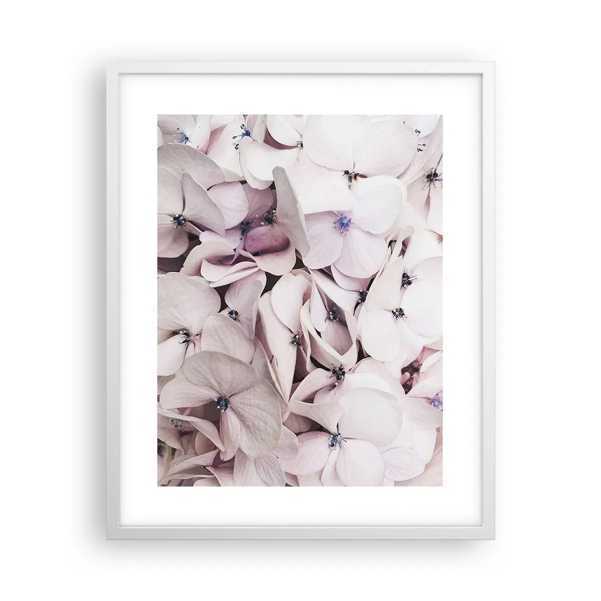 Póster en marco blanco - En un torrente de flores - 40x50 cm