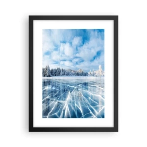 Póster en marco negro - Vista deslumbrante y cristalina - 30x40 cm