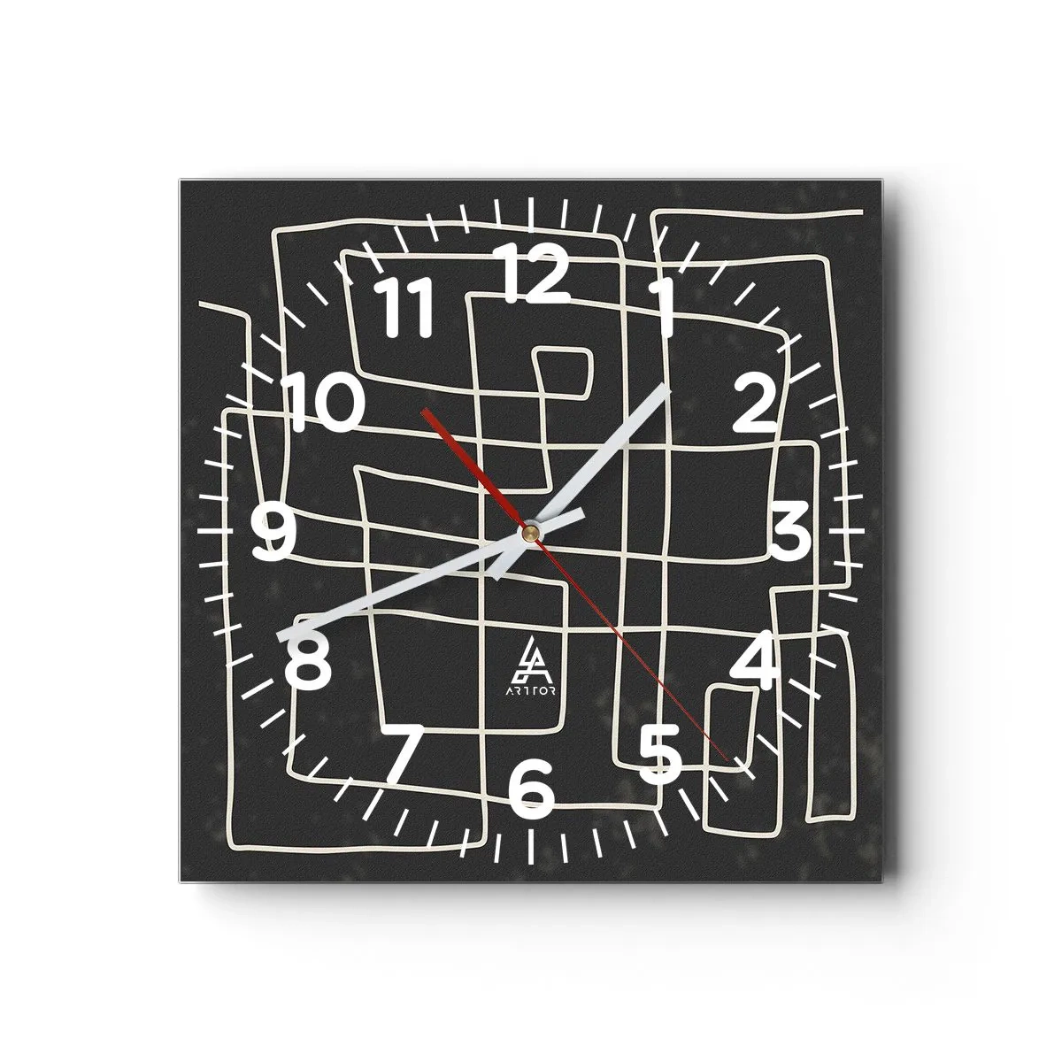 Reloj de pared - Reloj de vidrio - No es tan sencillo - 40x40 cm