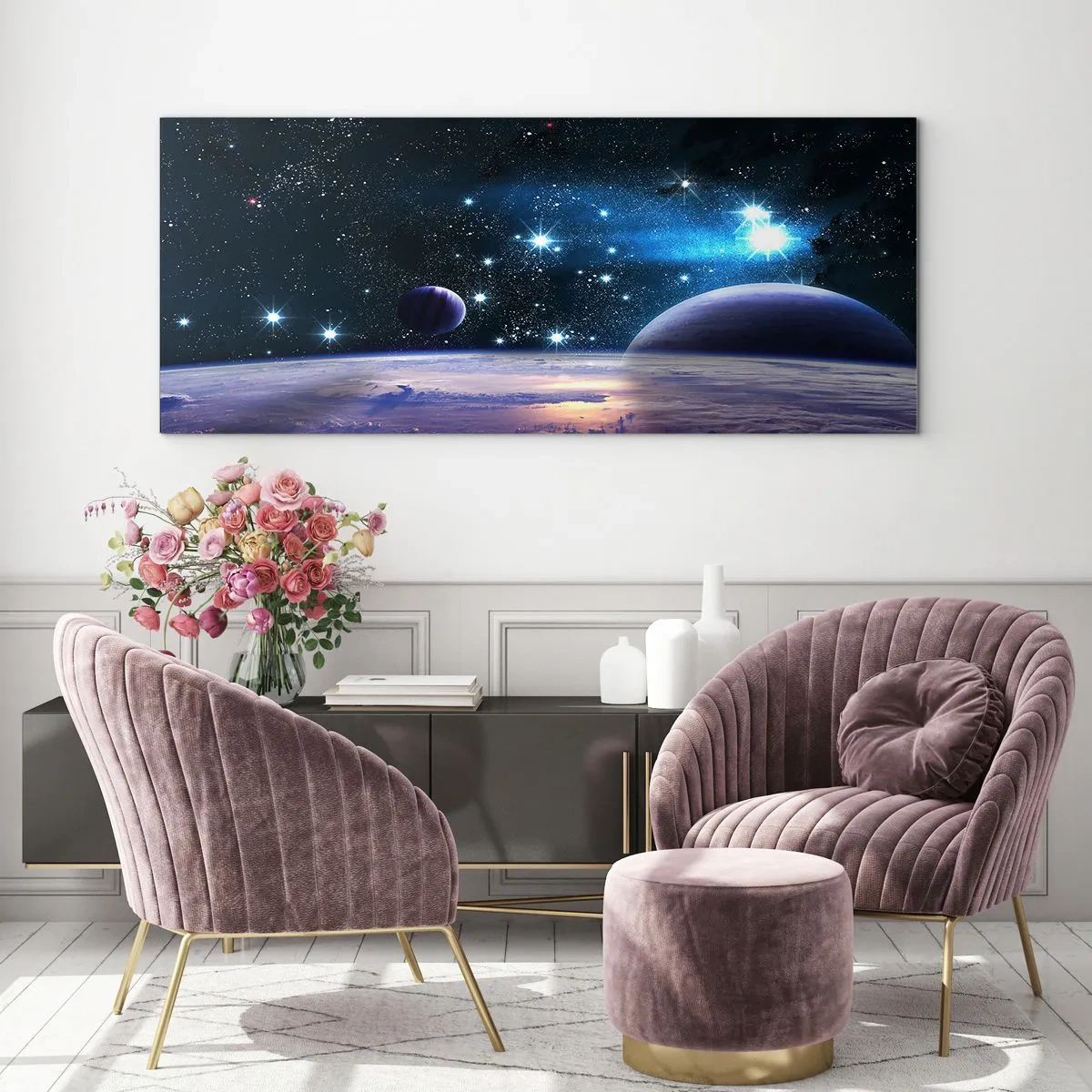 Cuadro sobre vidrio - Impresiones sobre Vidrio - ¿Sigues solo? - 90x30 cm