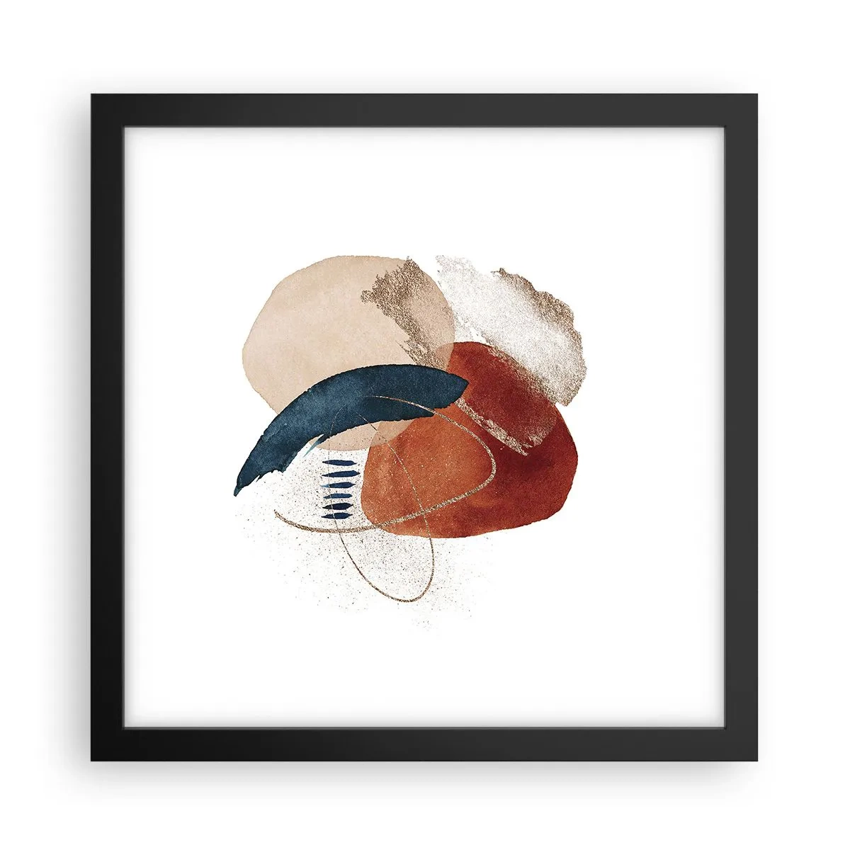 Póster en marco negro - Composición ovalada - 30x30 cm