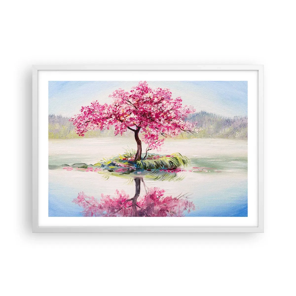 Póster en marco blanco - Una celebración de la primavera - 70x50 cm