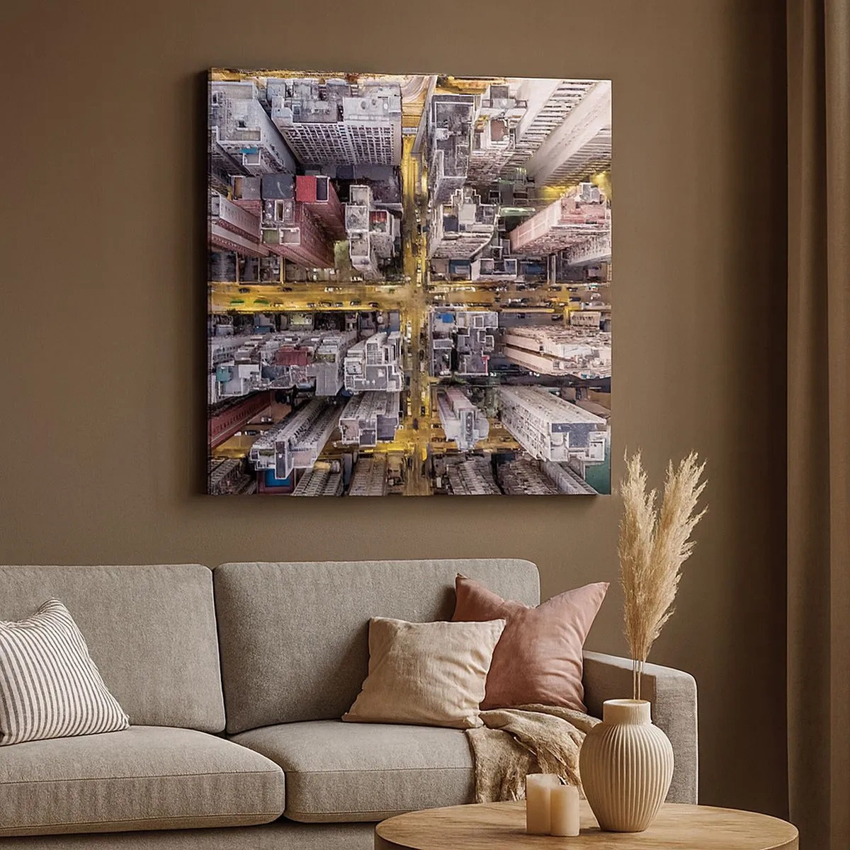 Cuadro sobre lienzo - Impresión de Imagen - Saludos desde Hong Kong - 30x30 cm