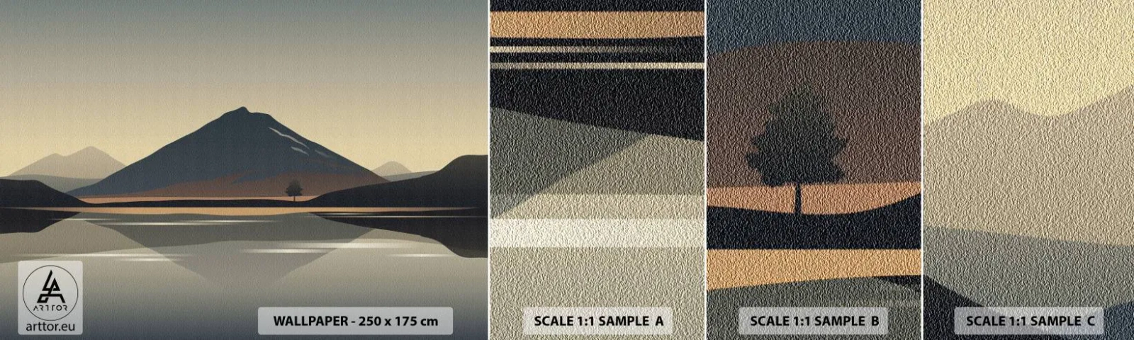 Muestra De Fotomural Standard Eco - Reflejo de espejo - Iceberg, Pedazo, Paisaje - 100x30 cm