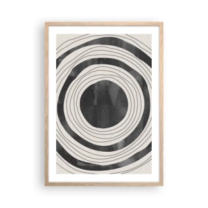 Póster en marco roble claro - En el centro mismo - 50x70 cm