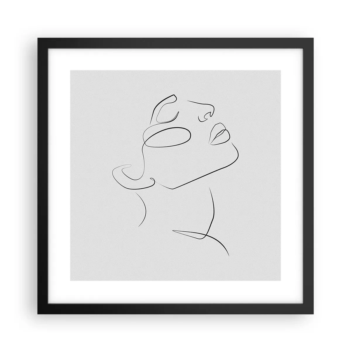 Póster en marco negro - Meandros de un sueño - 40x40 cm