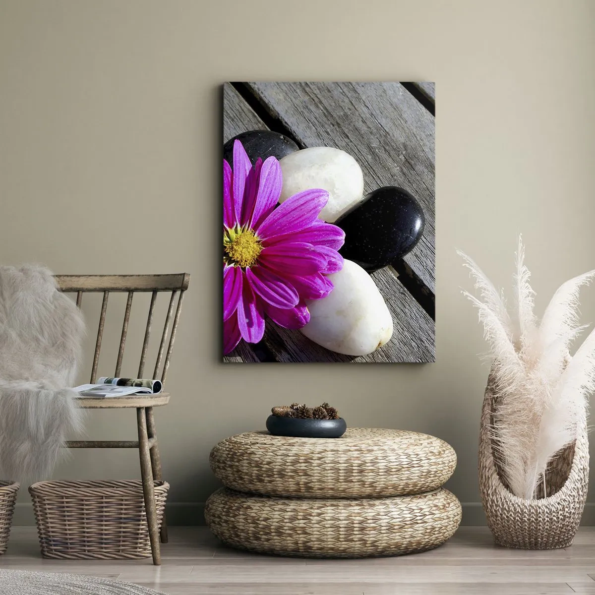 Cuadro sobre lienzo - Impresión de Imagen - Descansando en el muelle - 55x100 cm