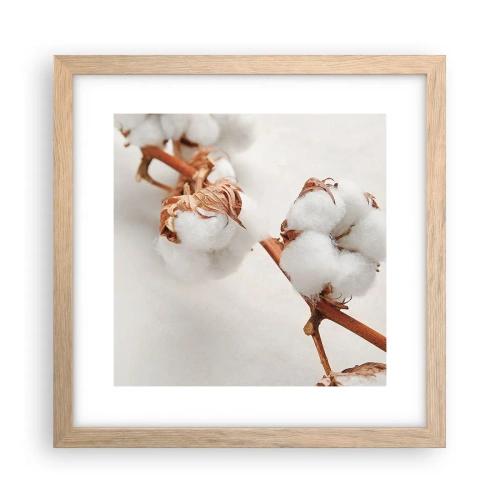 Póster en marco roble claro - Un suave tacto - 30x30 cm